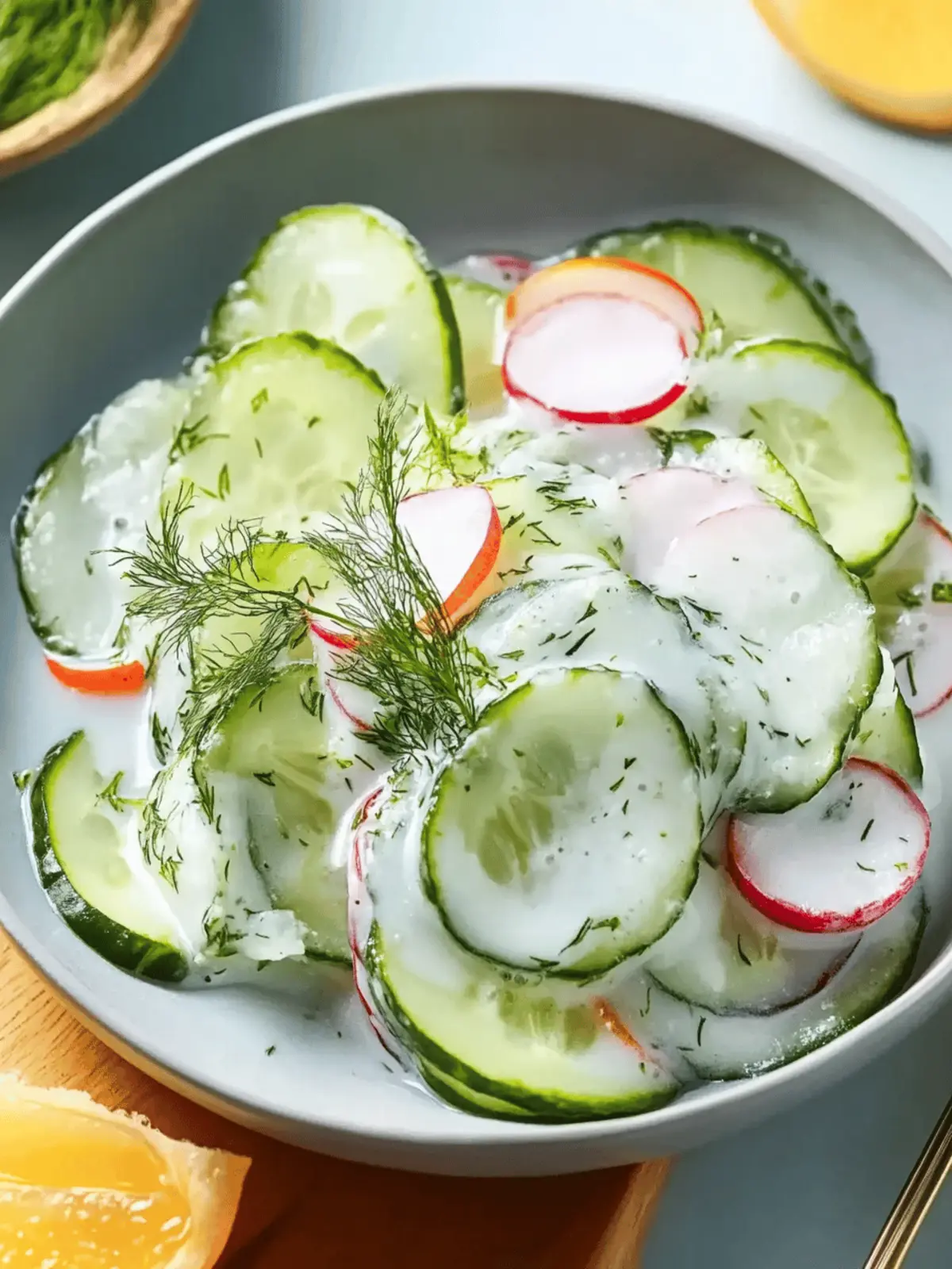 Gurken- und Dill-Salat