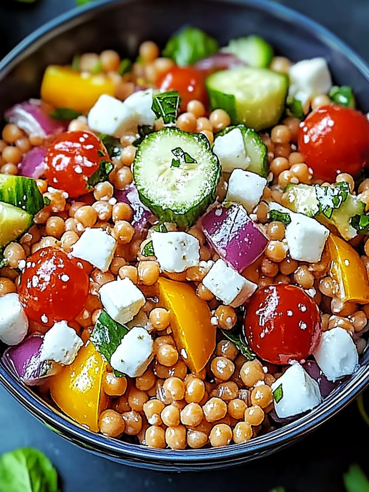 Oriental Rote Linsensalat mit Feta