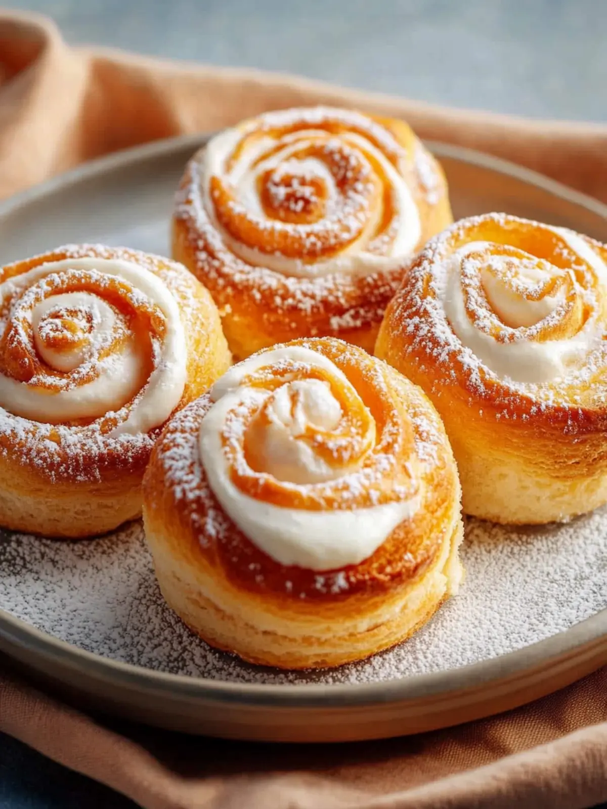Feuchte Zimtschnecken mit Frischkäse-Frosting