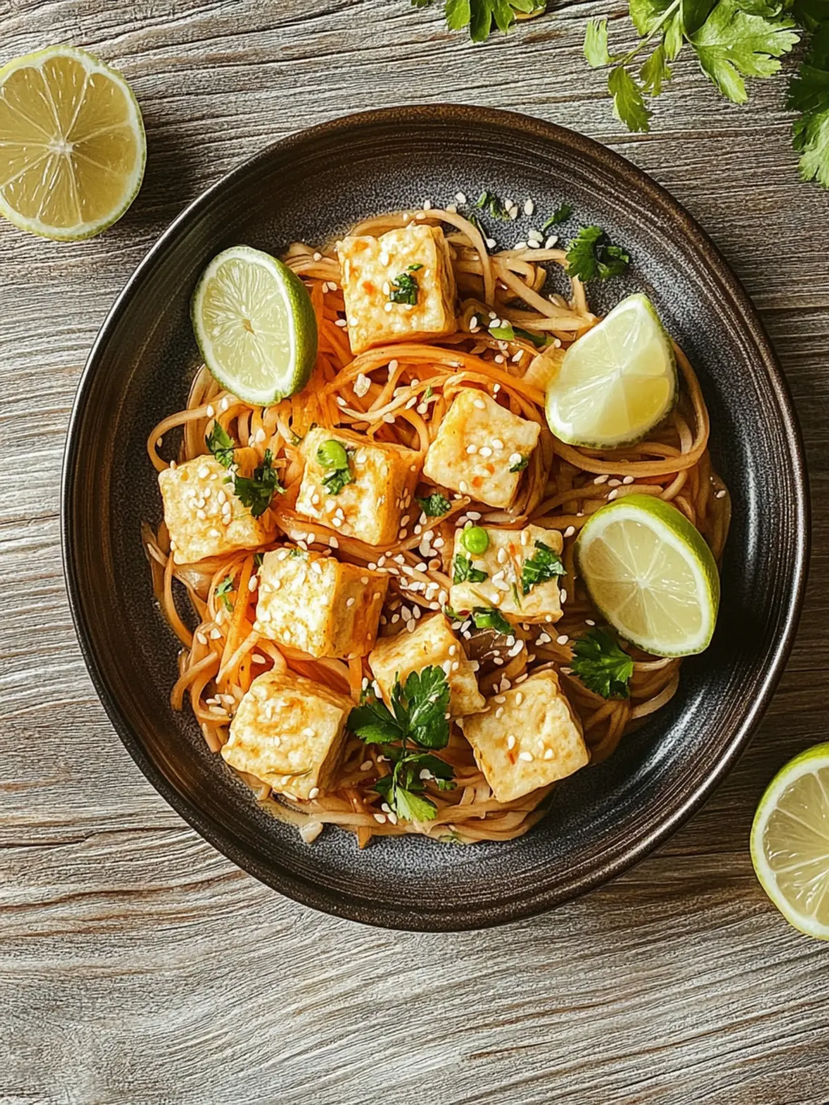 Tofu Pad Thai mit Erdnusssauce
