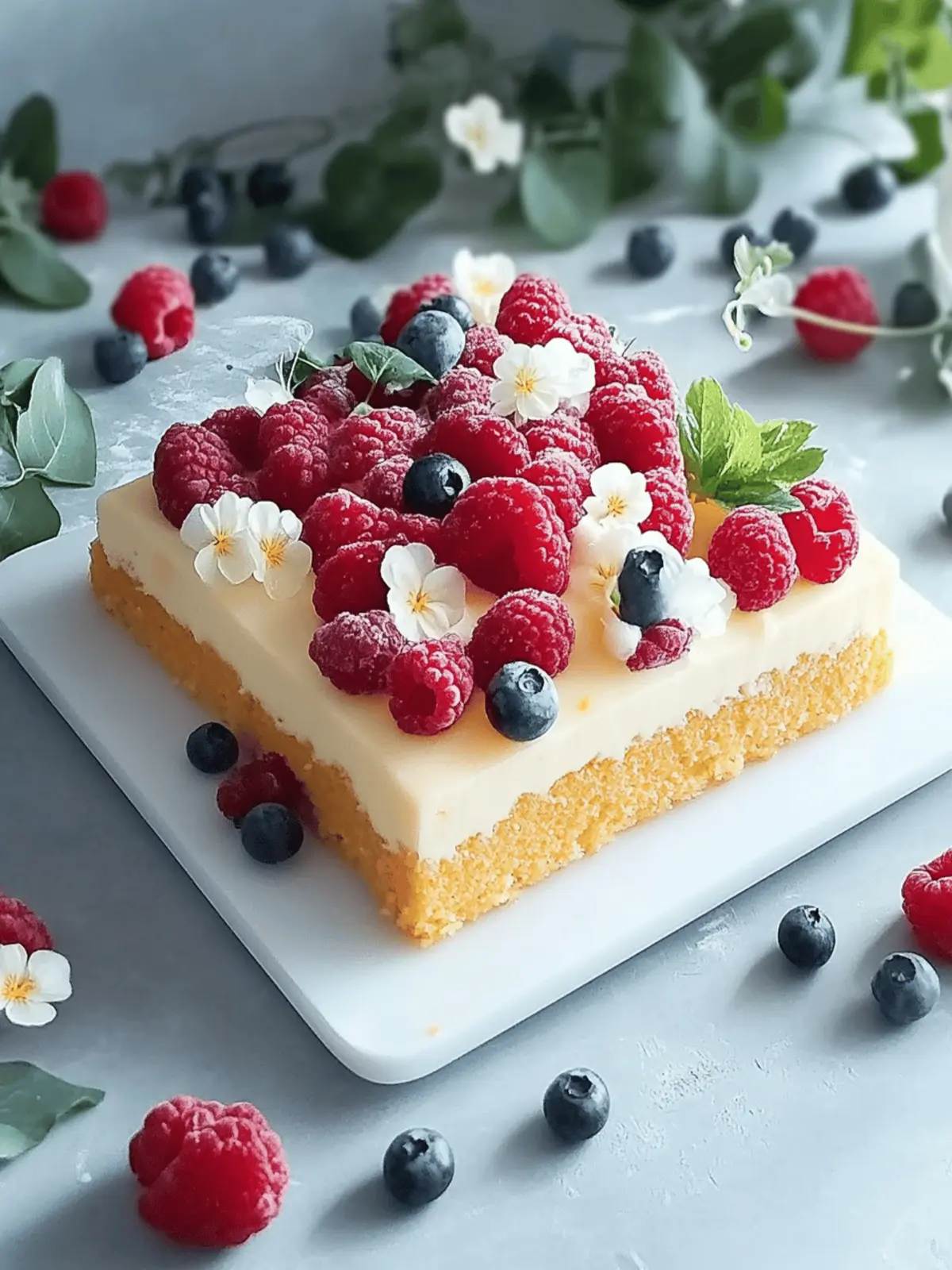 Schul-Torte mit frischen Beeren und Vanillecreme