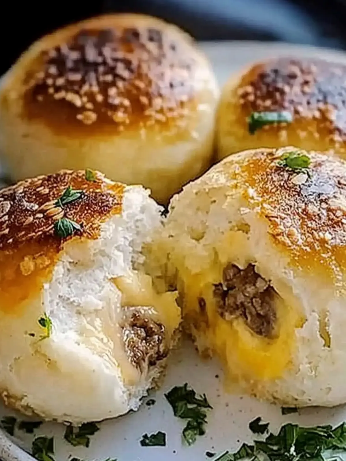 Knoblauch Parmesan Cheeseburger Bomben