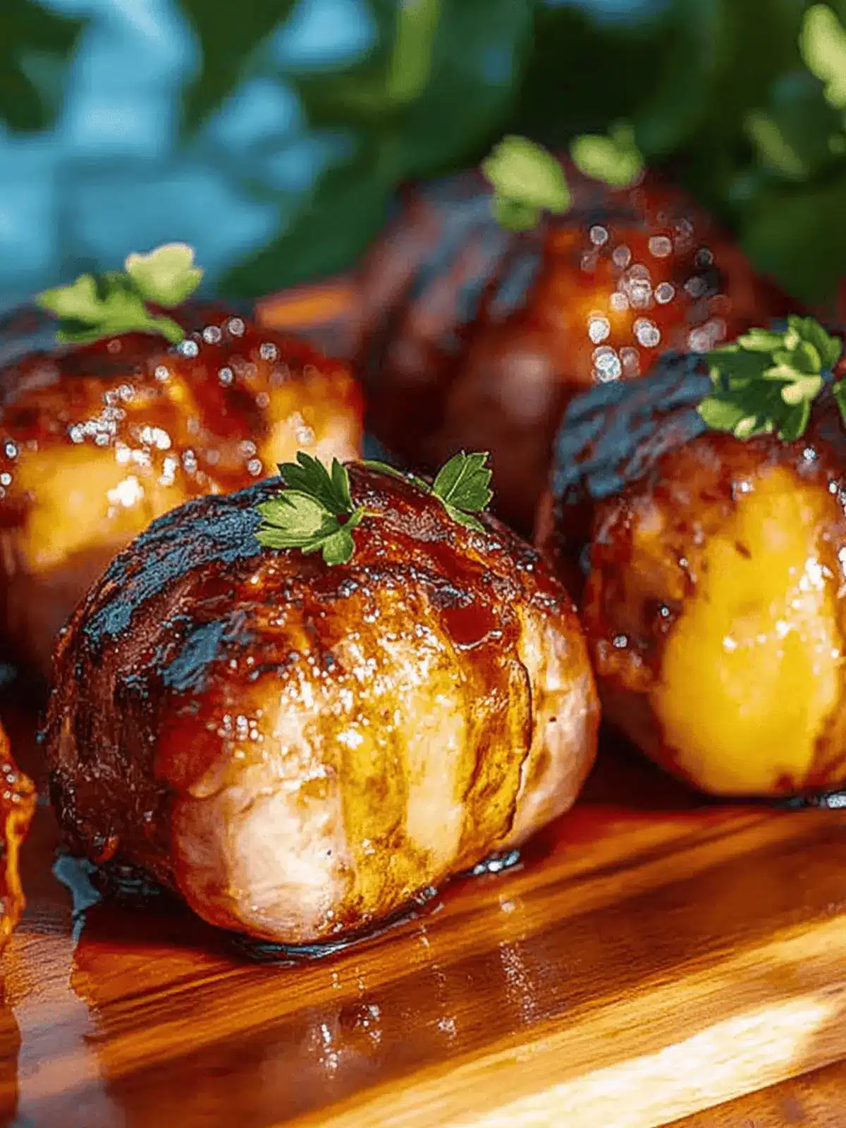 Cheddar-gefüllte BBQ Speckbomben