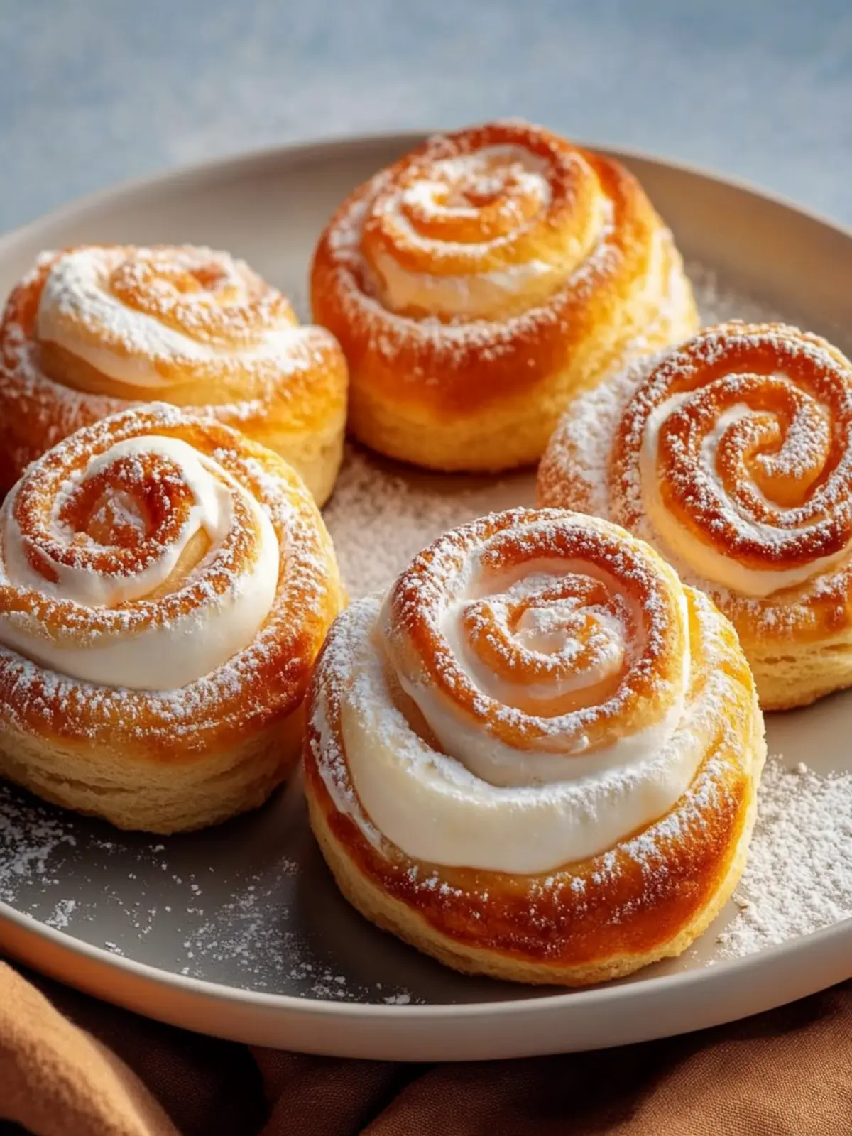 Feuchte Zimtschnecken mit Frischkäse-Frosting