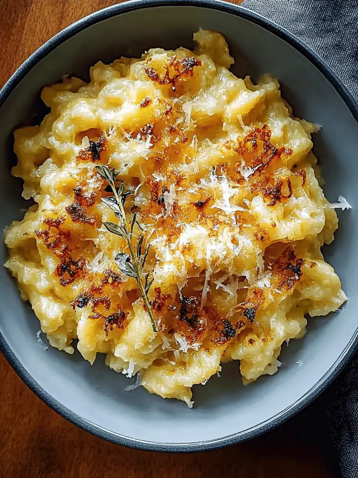 Käse Spätzle mit gerösteten Zwiebeln