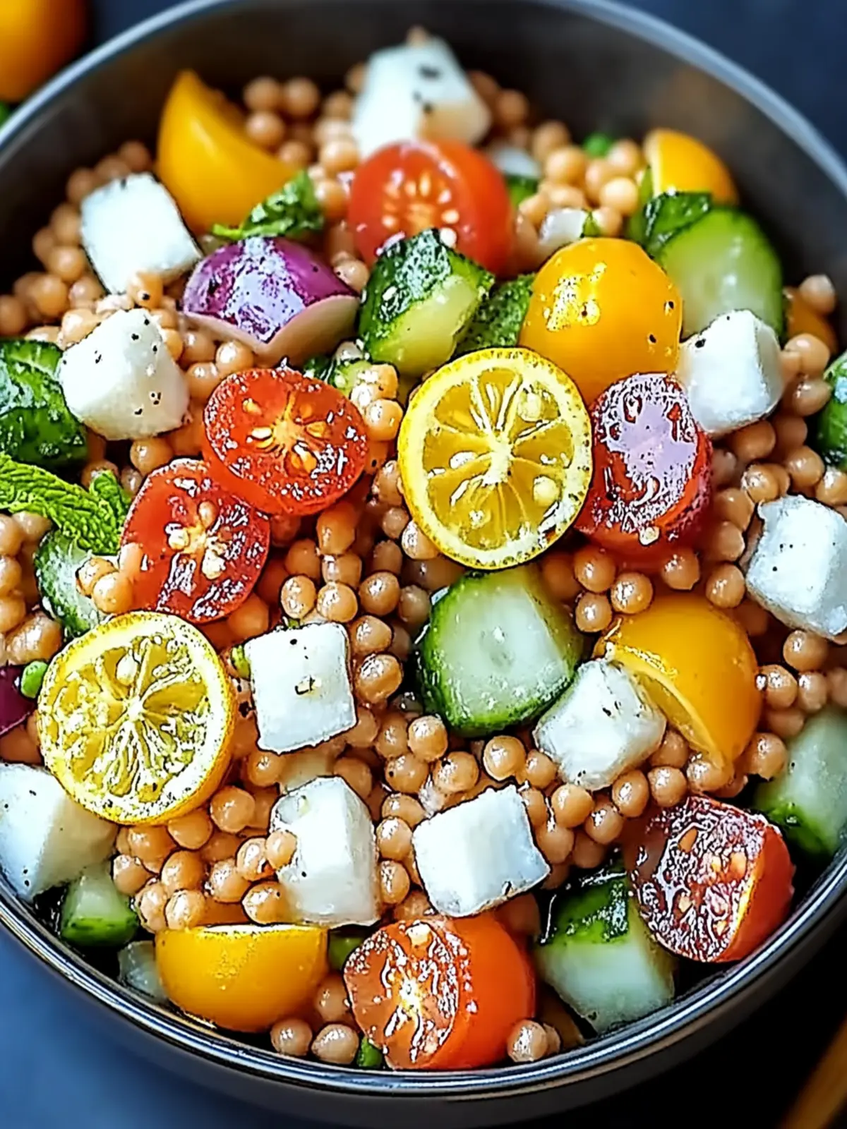 Oriental Rote Linsensalat mit Feta