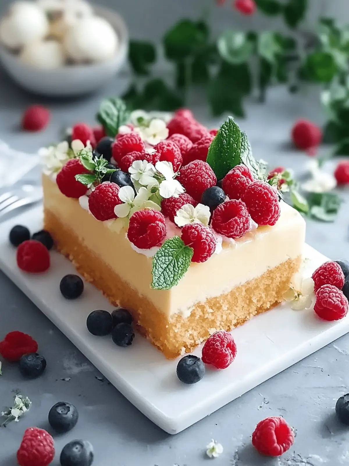 Schul-Torte mit frischen Beeren und Vanillecreme