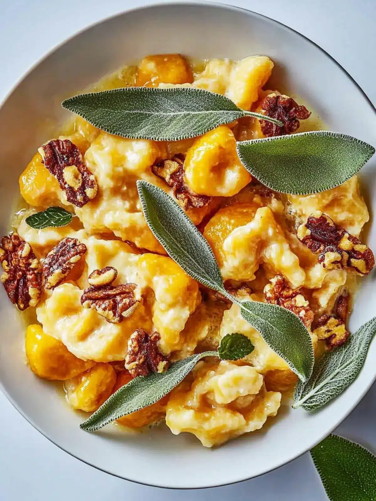 Kürbis-Spätzle mit Walnüssen und Salbei