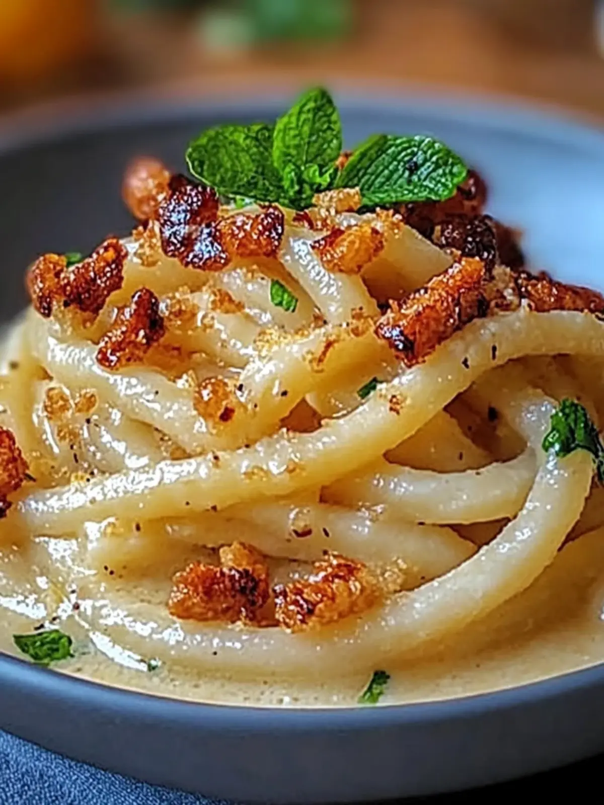 Geräucherte Tofu-Carbonara