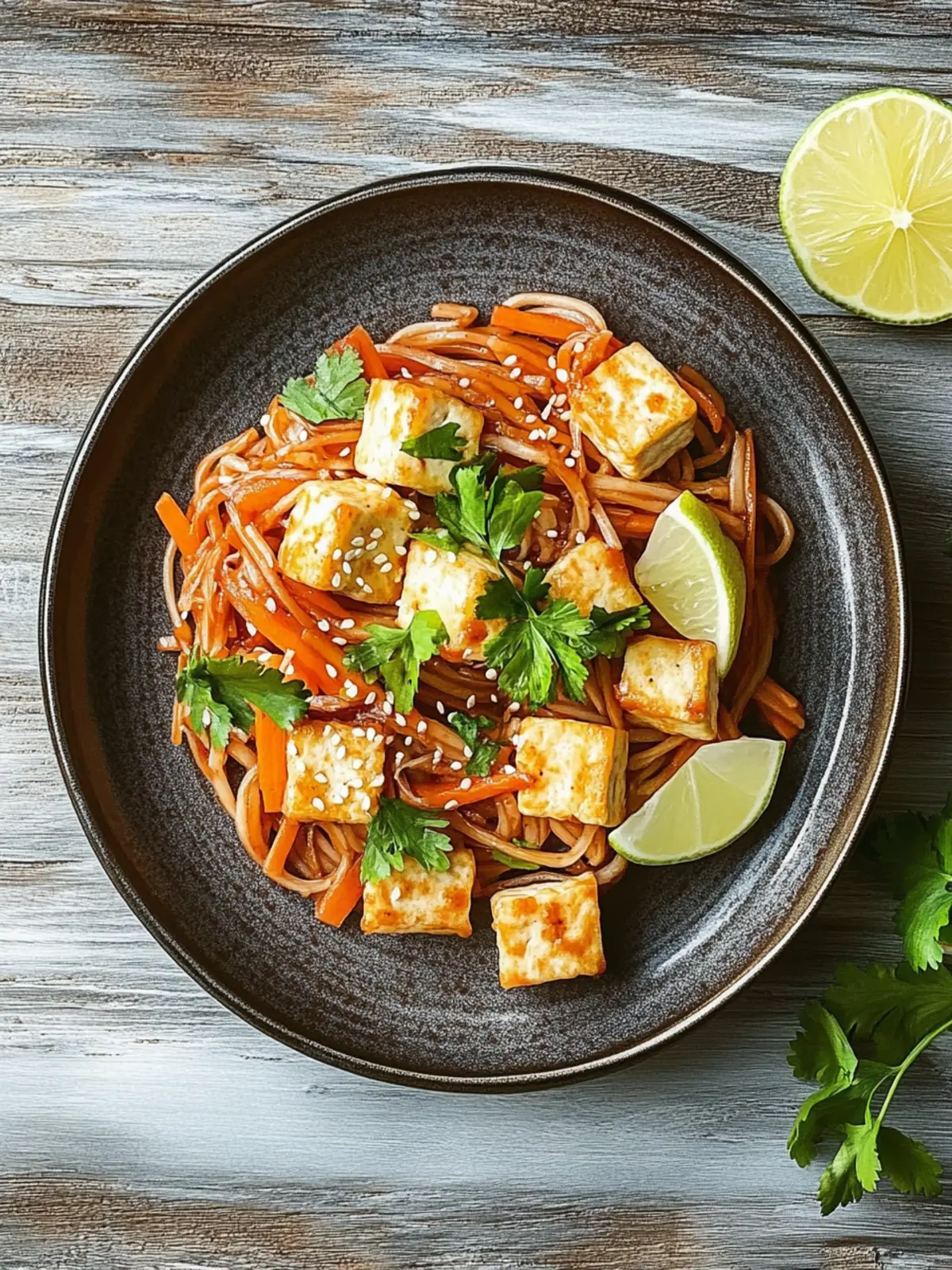 Tofu Pad Thai mit Erdnusssauce