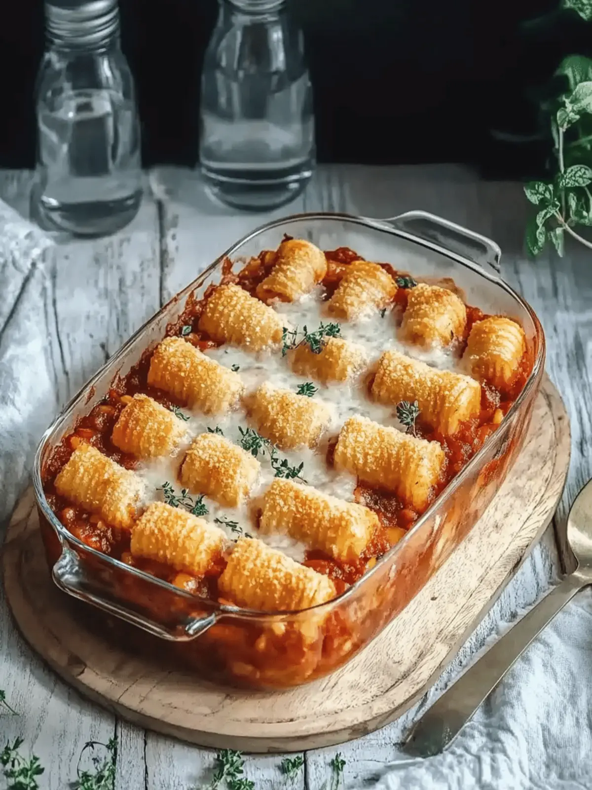 Kroketten- und Hackfleischauflauf