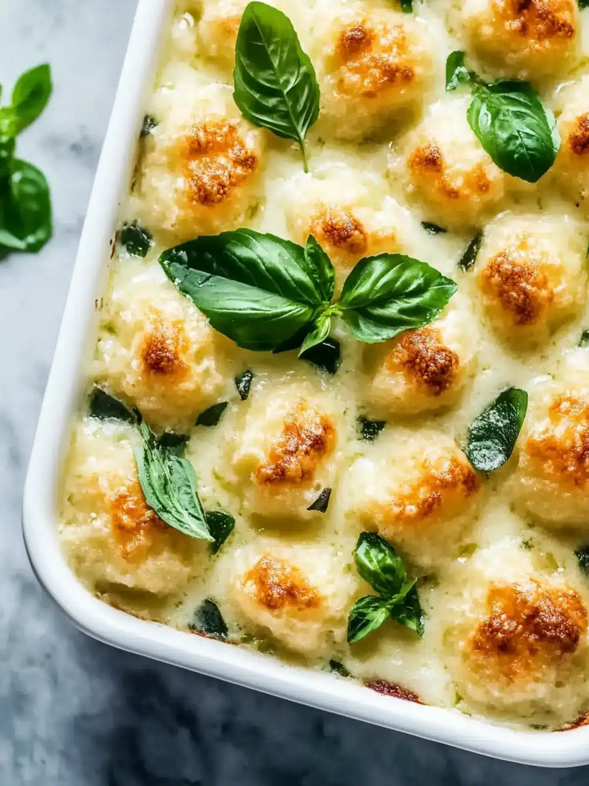 Leckere gebackene Gnocchi Mac und Käse