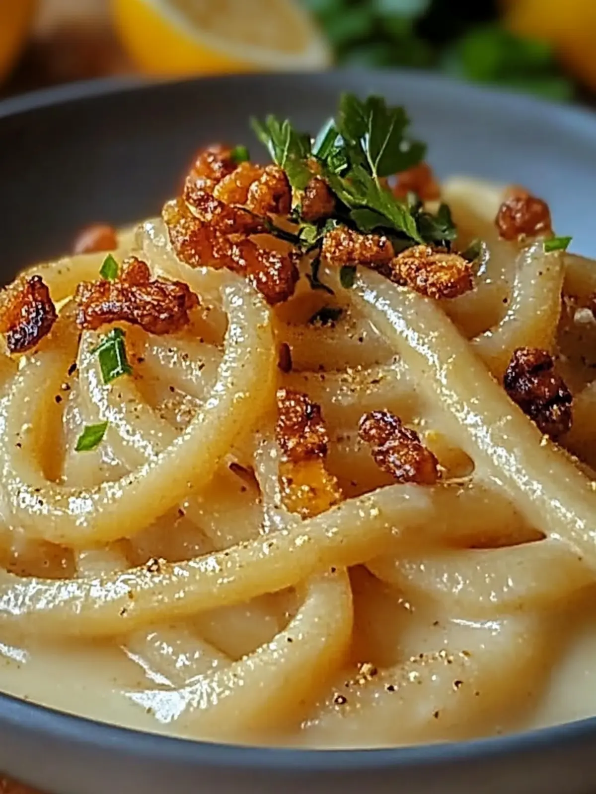 Geräucherte Tofu-Carbonara