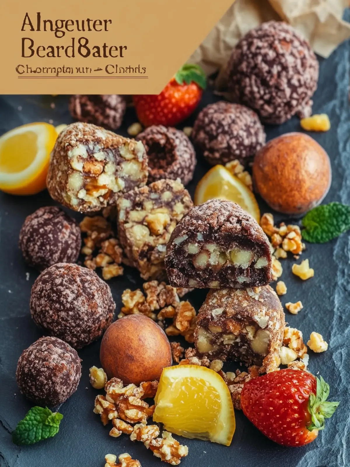 Nussige Schokoladenballkekse mit einer cremigen Füllung