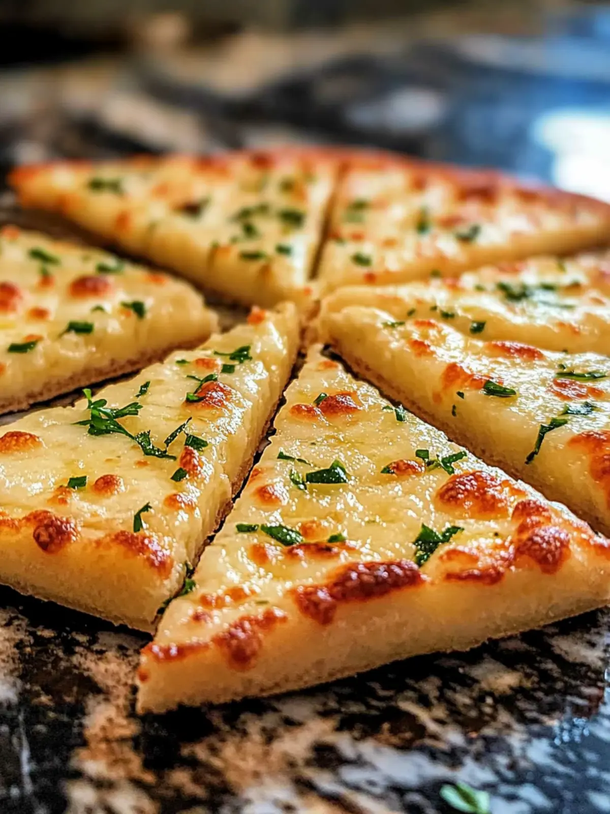 Knusprige Käsetriangel mit Knoblauch- und Kräuterfüllung