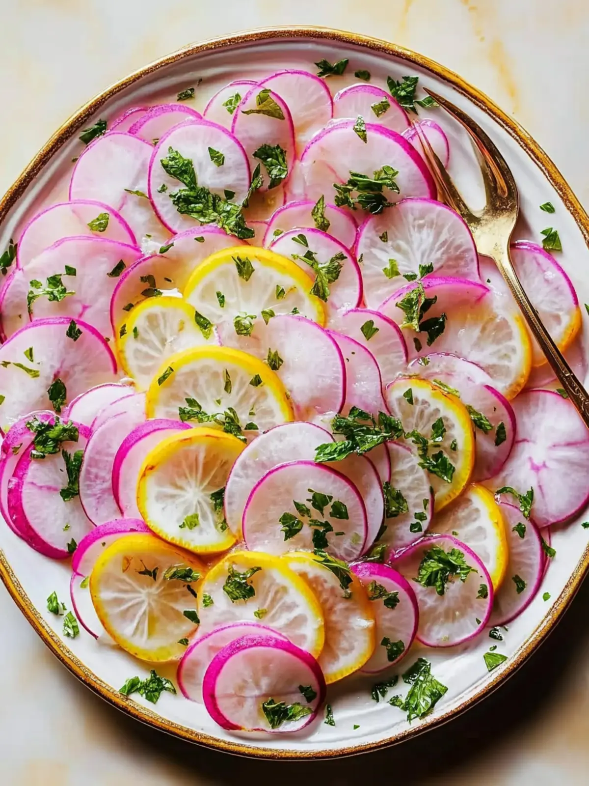 Kohlrabi-Carpaccio mit Zitronen