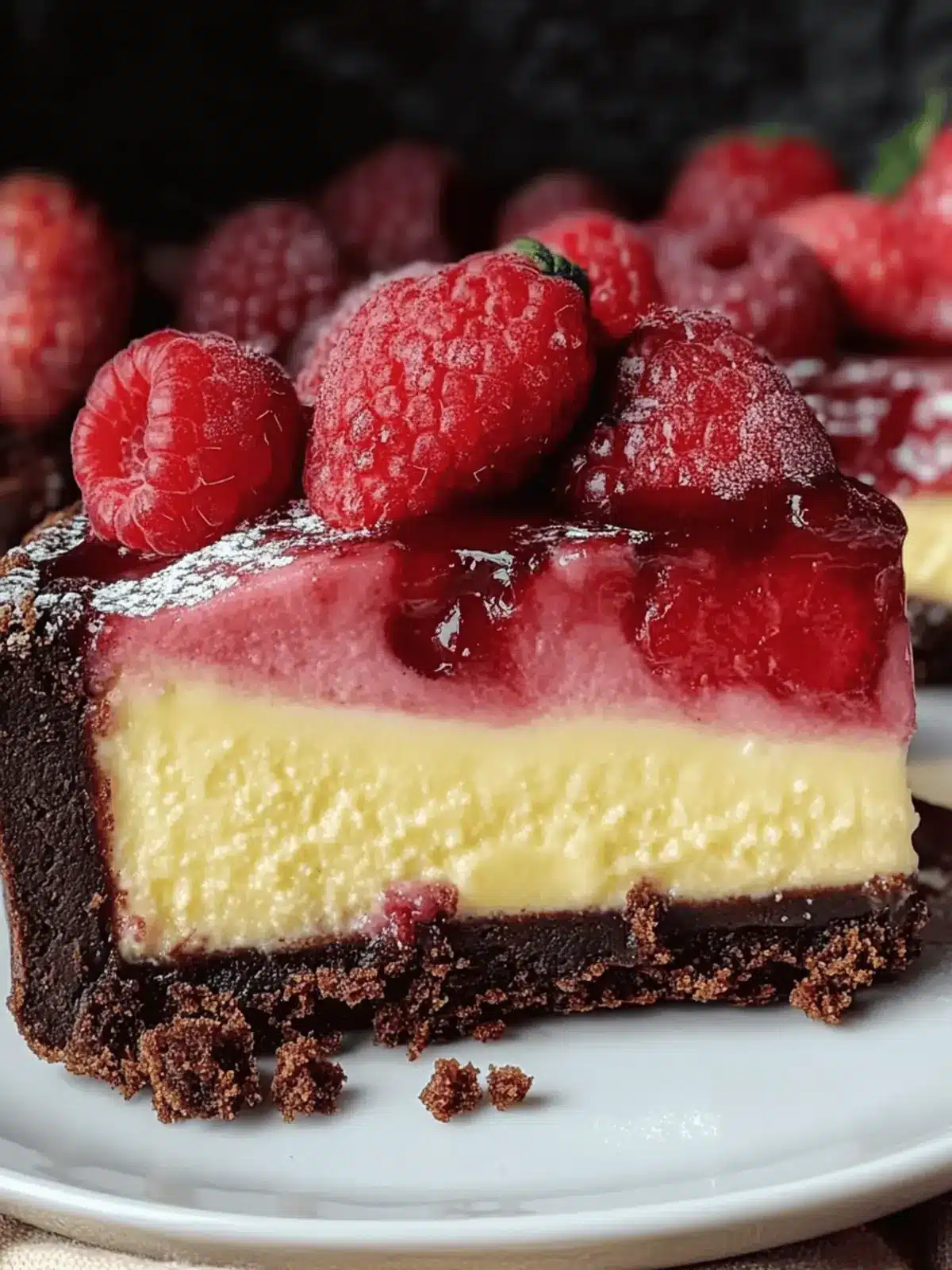 Himbeer-Brownie-Cheesecake