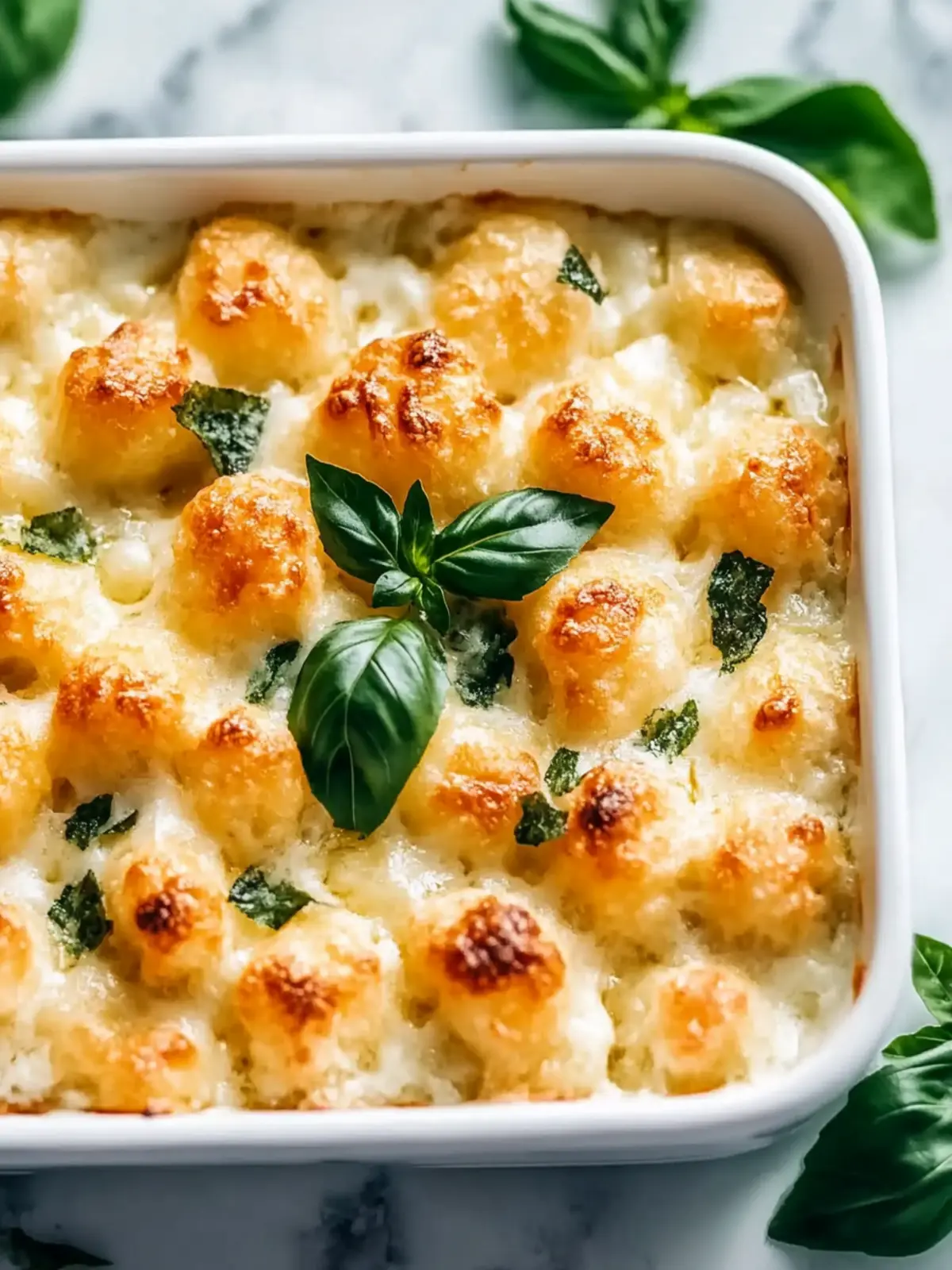 Leckere gebackene Gnocchi Mac und Käse