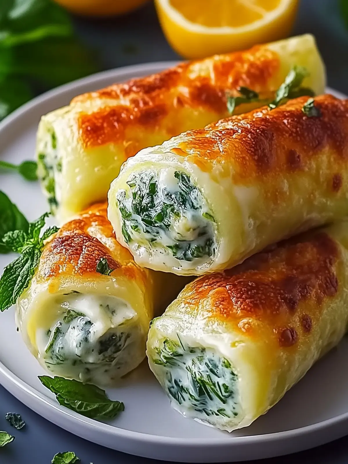 Kartoffelknödel mit Spinat-Frischkäse