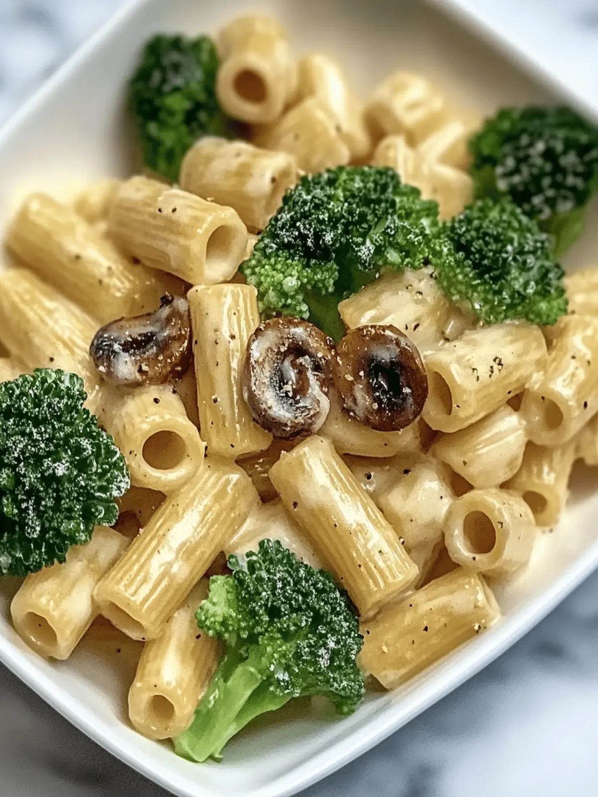 Veganer Pilz- und Brokkoli-Pasta