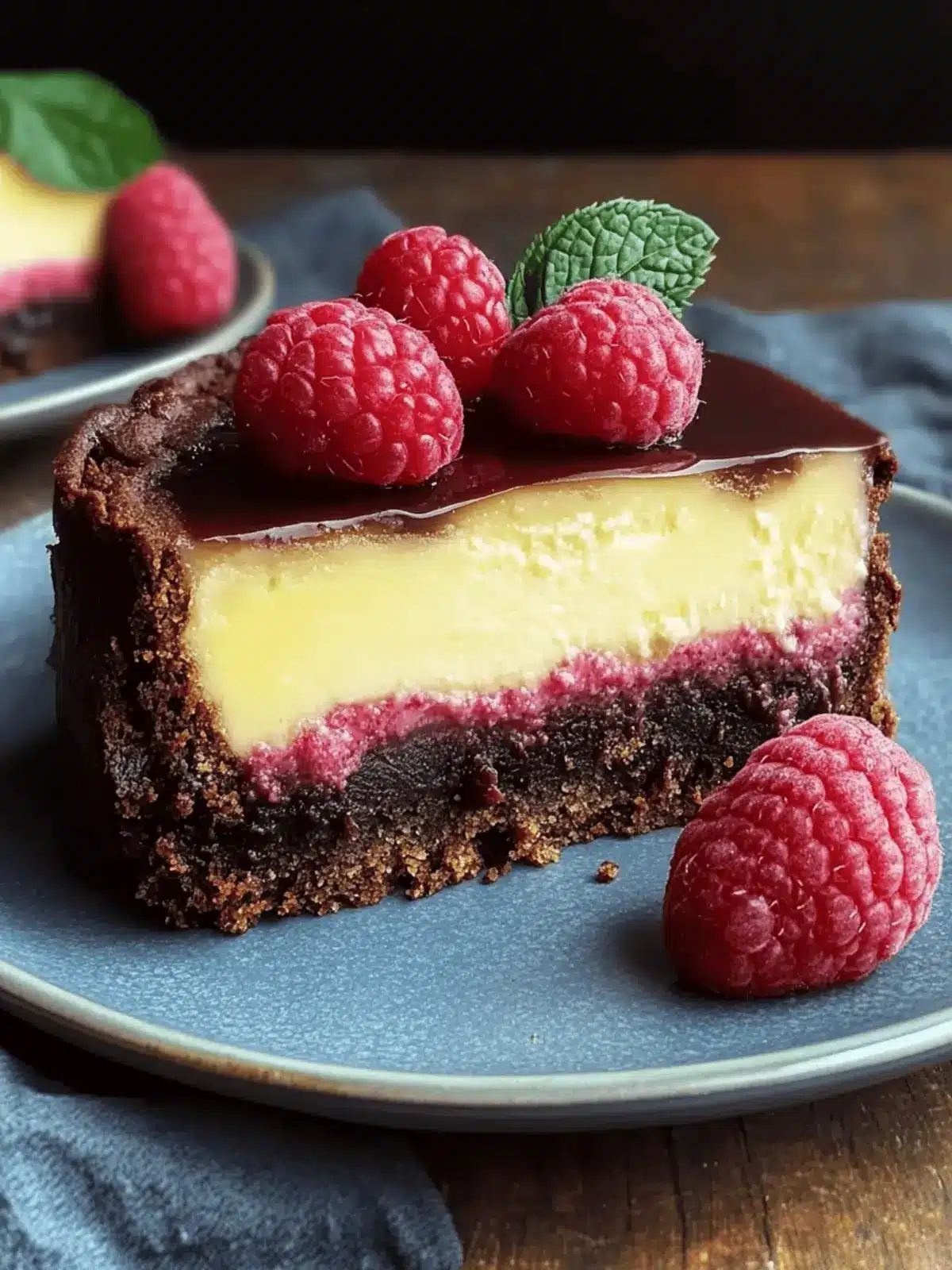 Himbeer-Brownie-Cheesecake