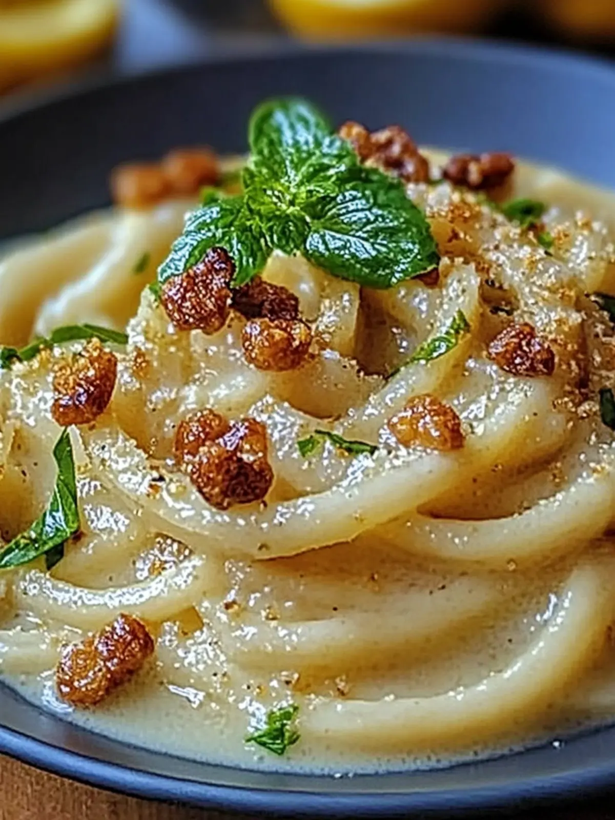 Geräucherte Tofu-Carbonara