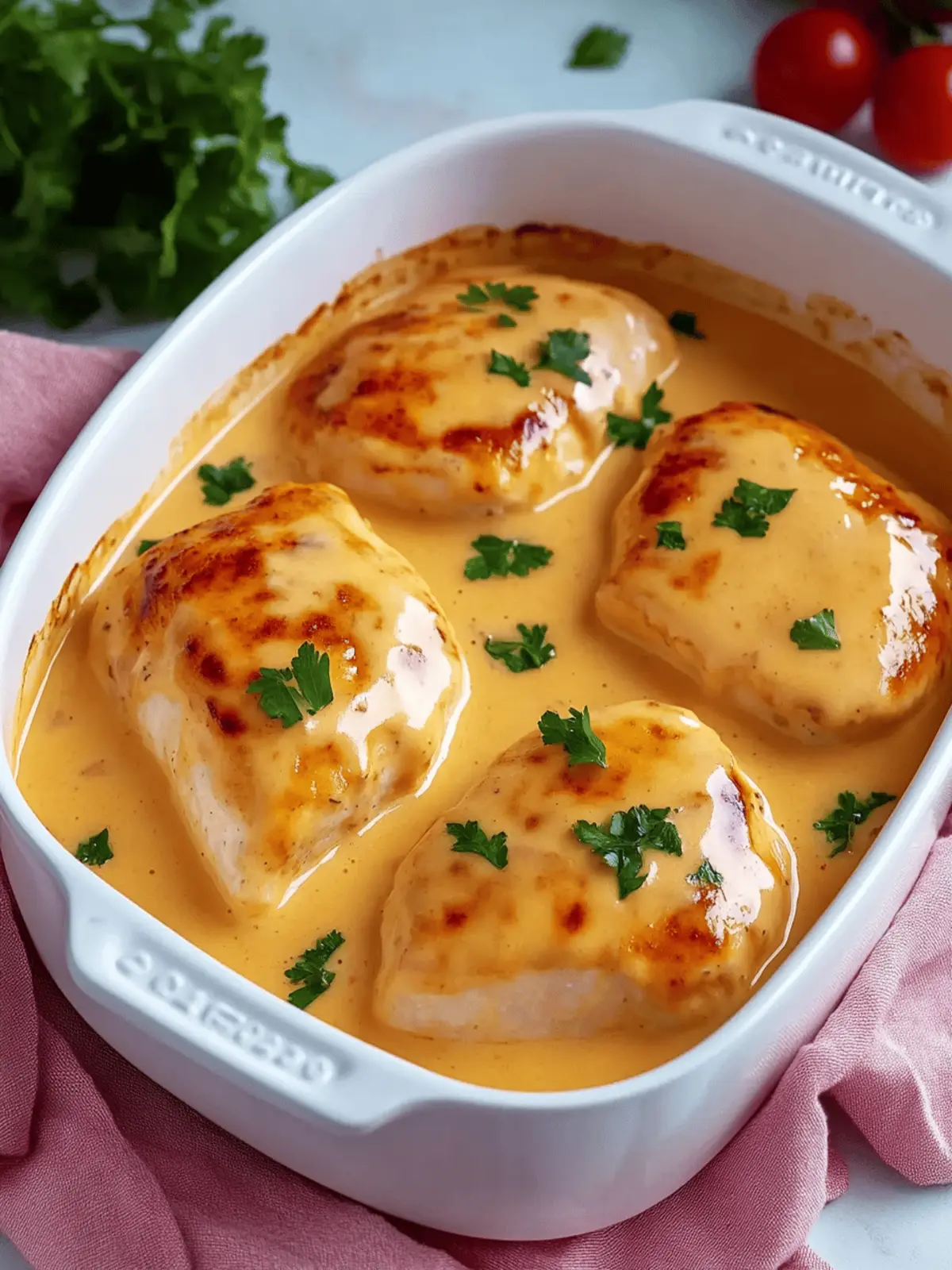 Hähnchenbrust in Frischkäse-Sauce