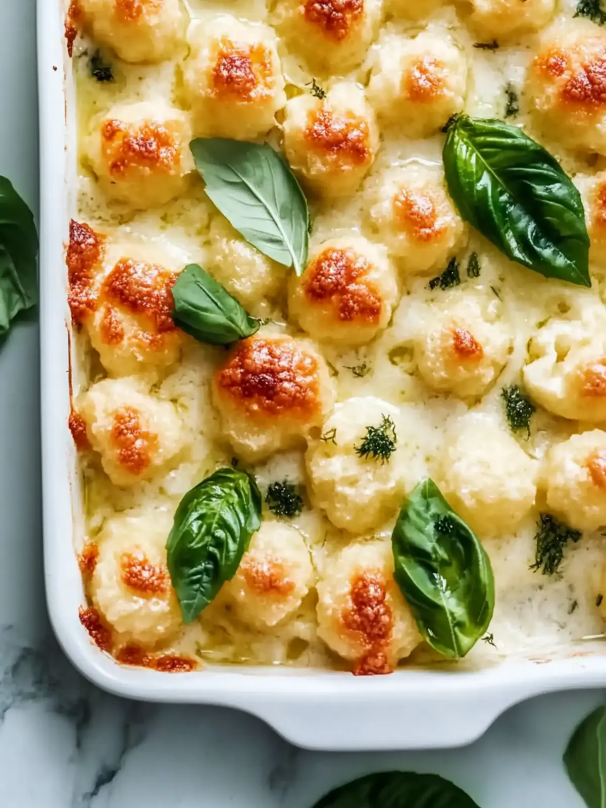 Leckere gebackene Gnocchi Mac und Käse