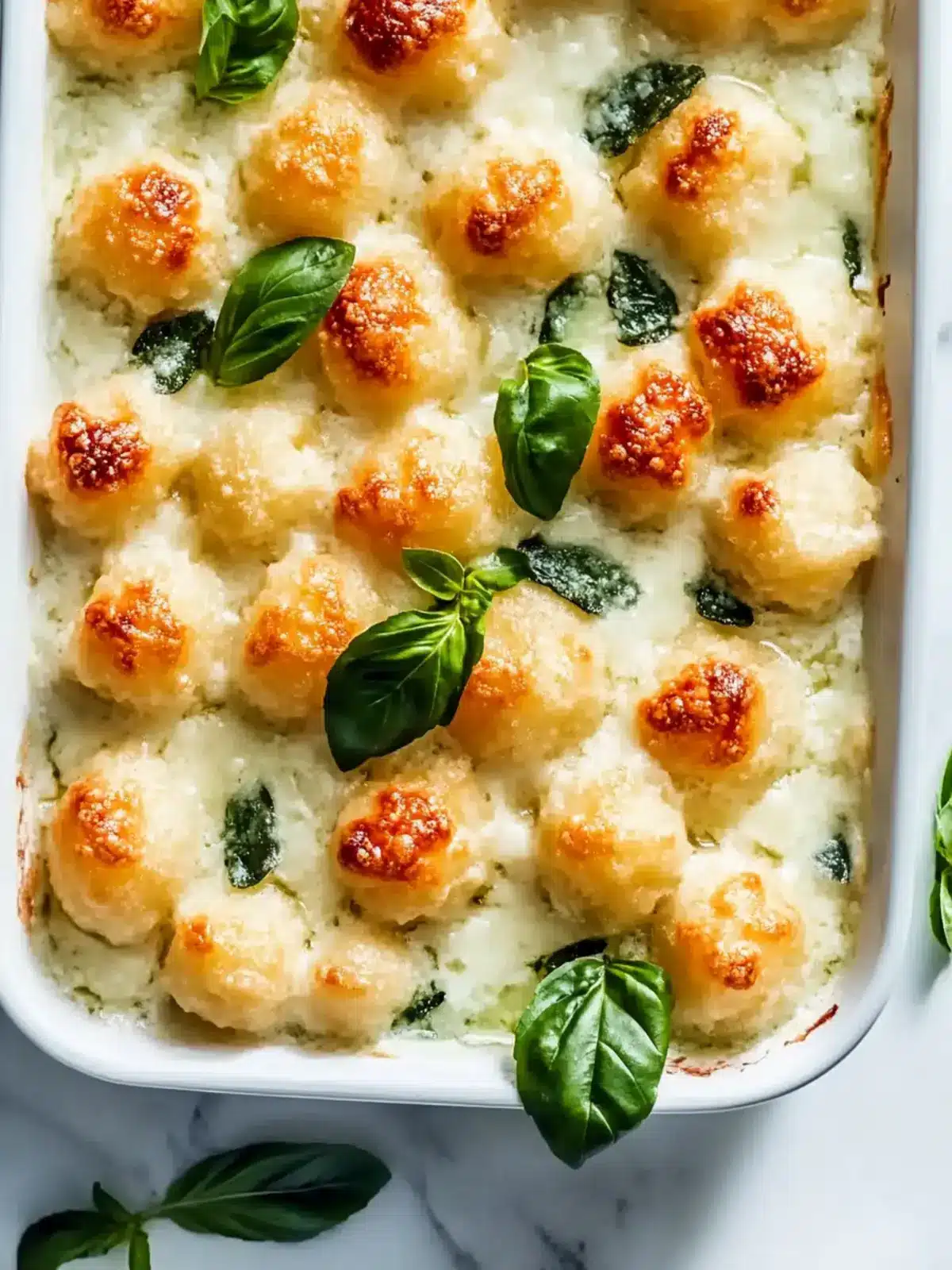 Leckere gebackene Gnocchi Mac und Käse