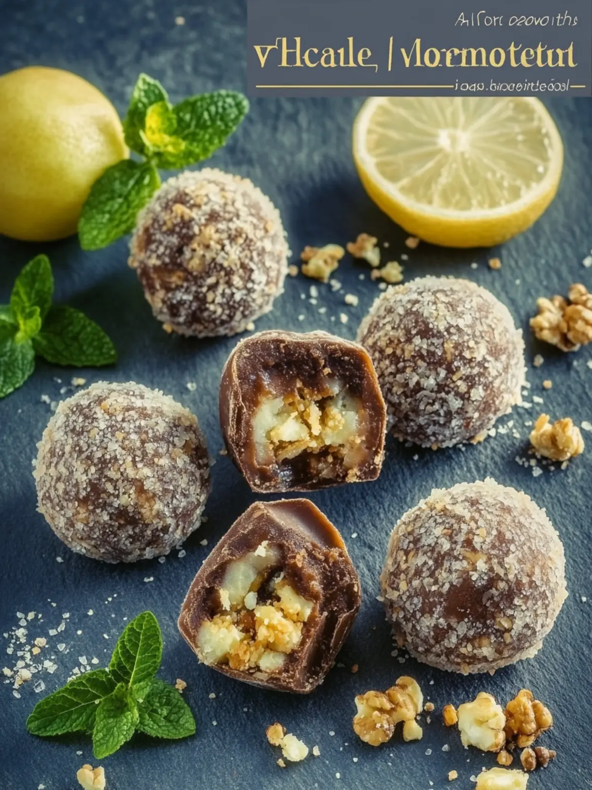 Nussige Schokoladenballkekse mit einer cremigen Füllung