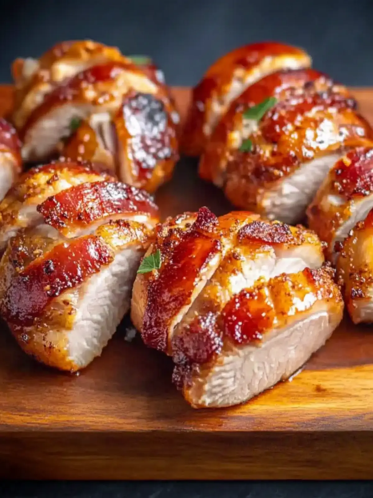 Bacon-umwickeltes Hähnchenbrustfilet