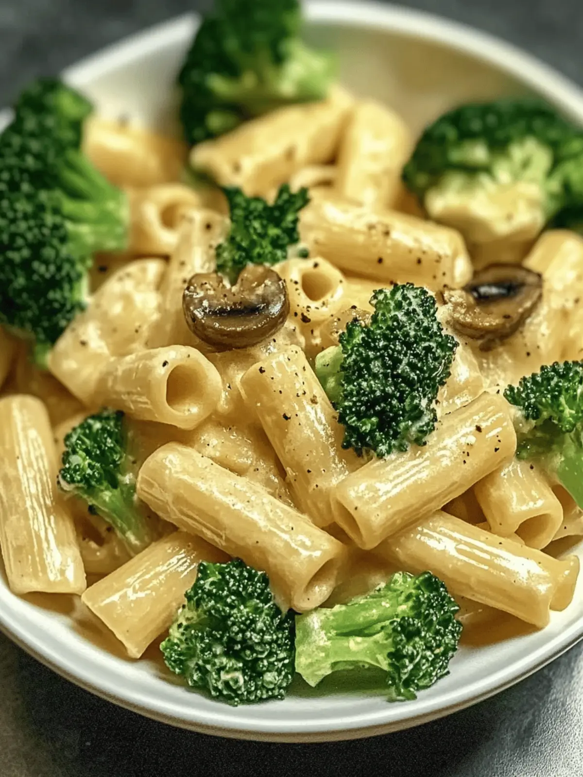 Veganer Pilz- und Brokkoli-Pasta