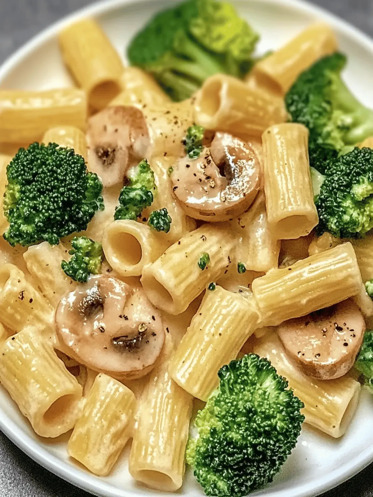 Veganer Pilz- und Brokkoli-Pasta