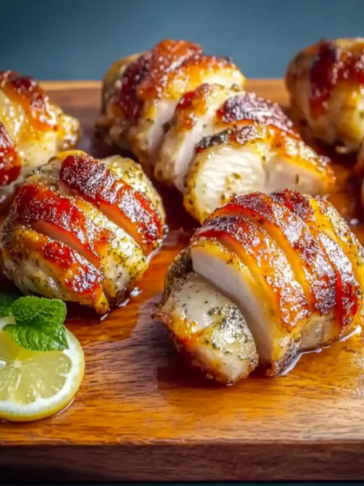 Bacon-umwickeltes Hähnchenbrustfilet