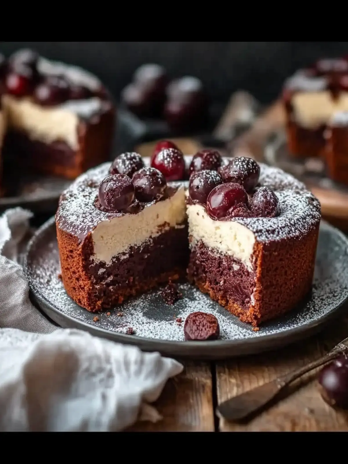 Pflaumenkuchen mit Schokoladenbasis