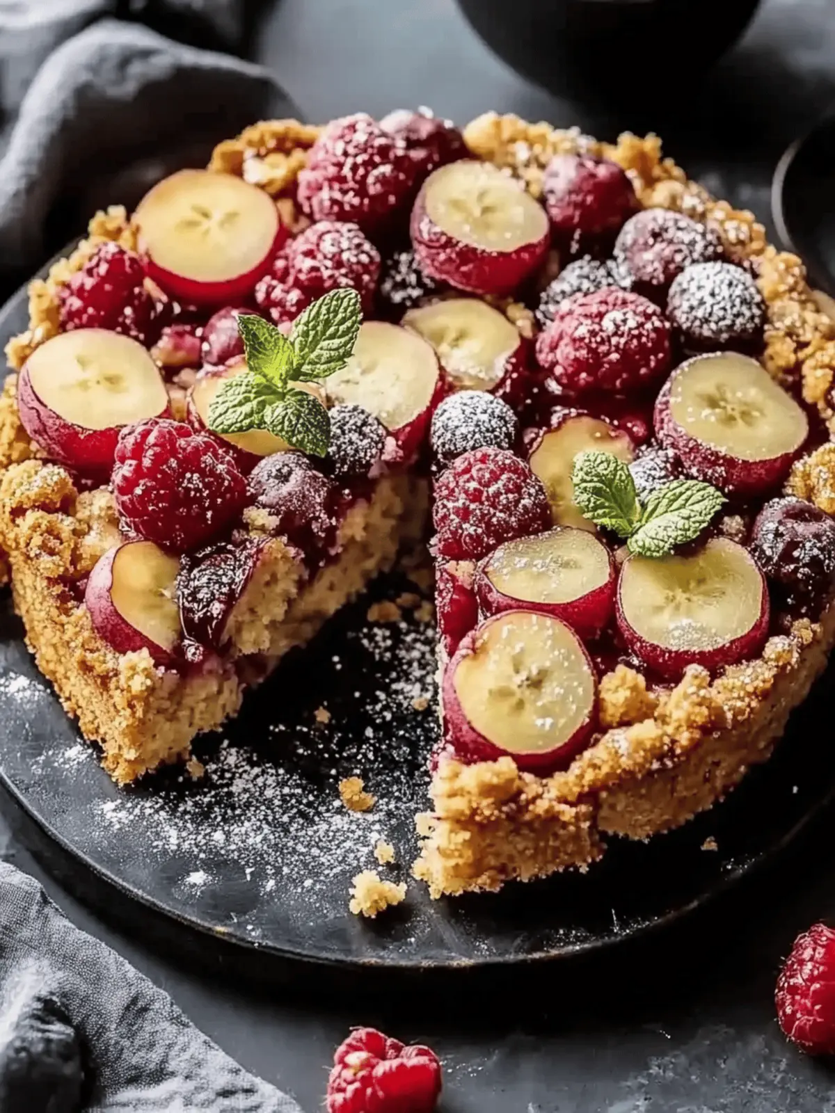 Pflaumenkuchen mit Biskuitkuchen