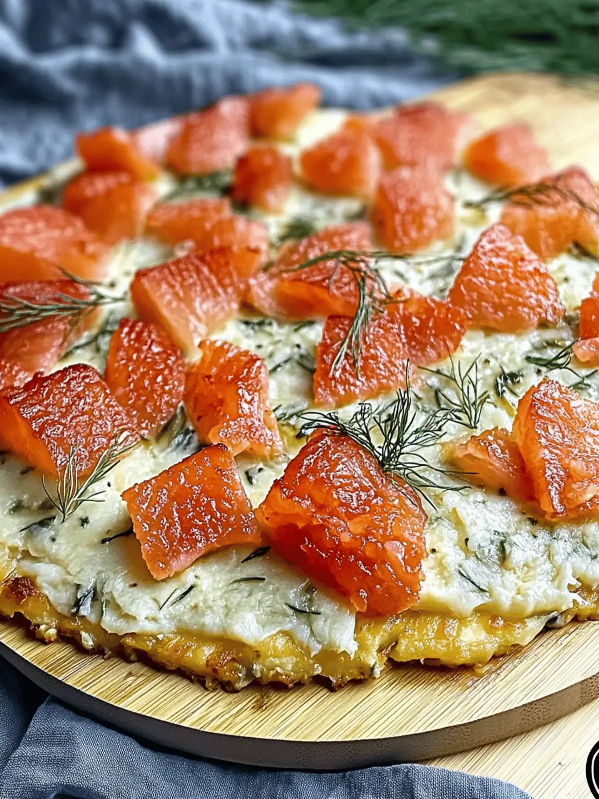 Mache deine eigene Kartoffelpizza mit Räucherlachs