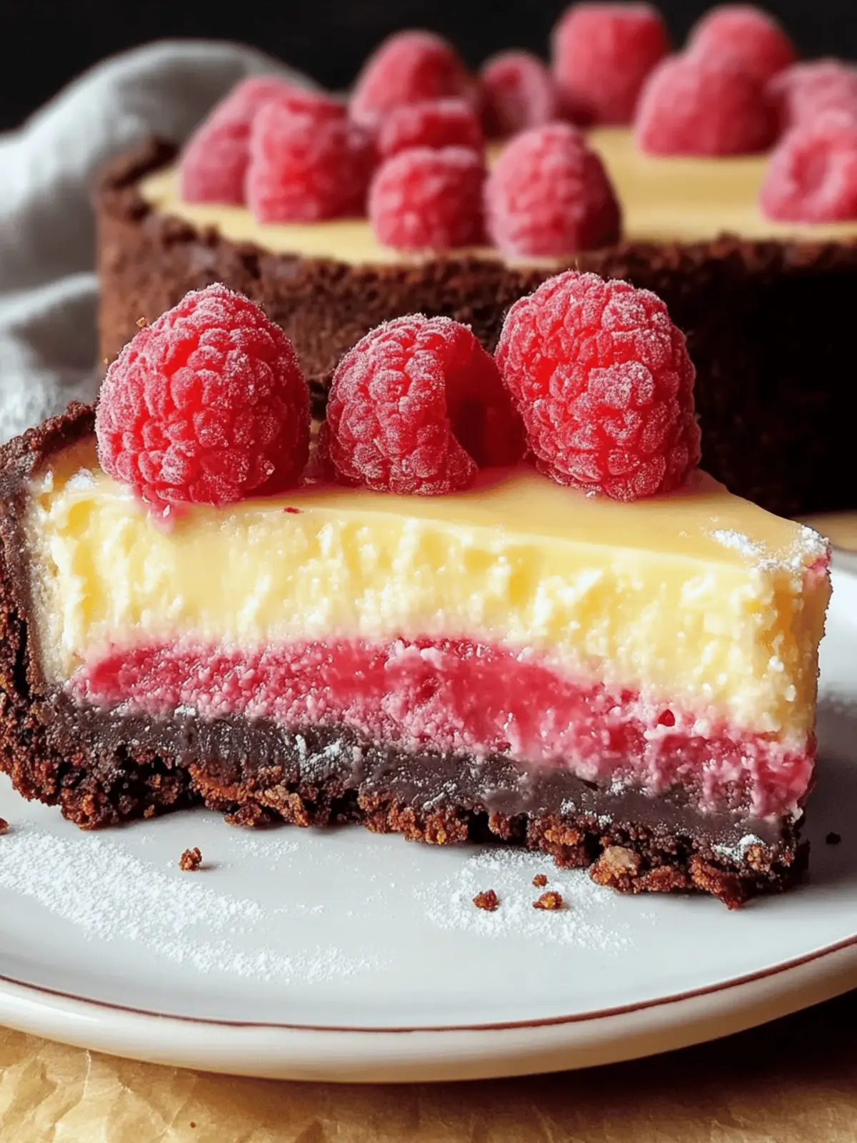 Himbeer-Brownie-Cheesecake