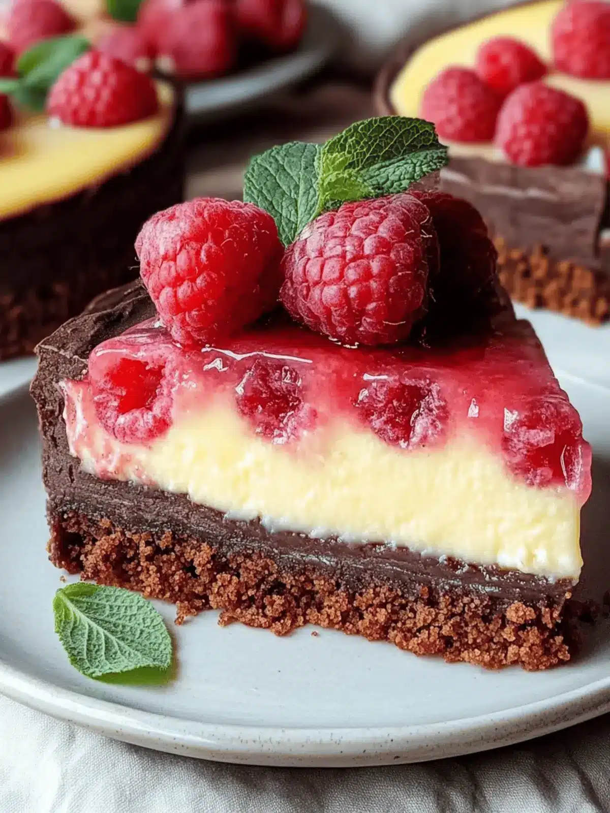 Himbeer-Brownie-Cheesecake
