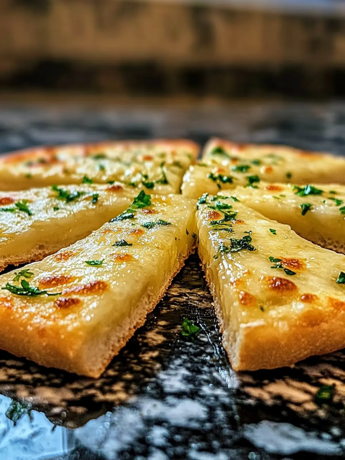 Knusprige Käsetriangel mit Knoblauch- und Kräuterfüllung