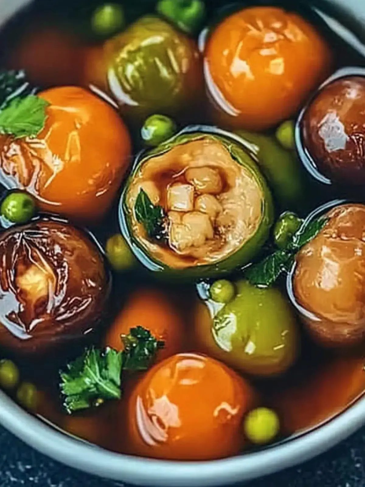 Rosenkohl-Eintopf mit Fleischbällchen