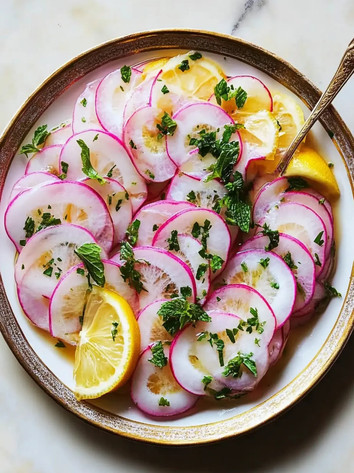 Kohlrabi-Carpaccio mit Zitronen