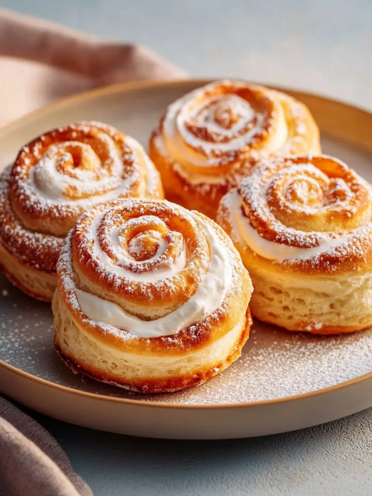 Feuchte Zimtschnecken mit Frischkäse-Frosting