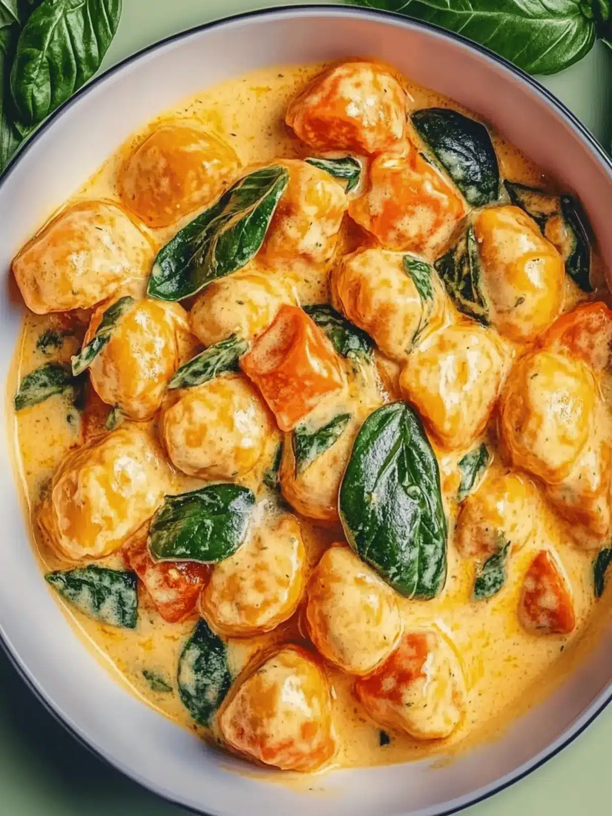 Schnelle Gnocchi-Pfanne mit Tomaten und Spinat