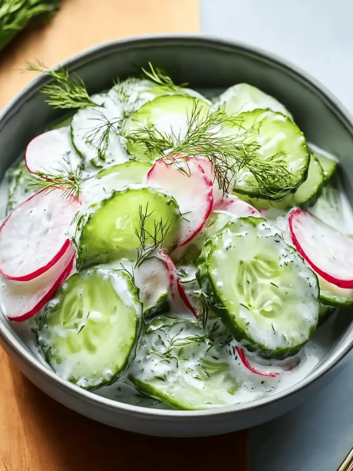 Gurken- und Dill-Salat