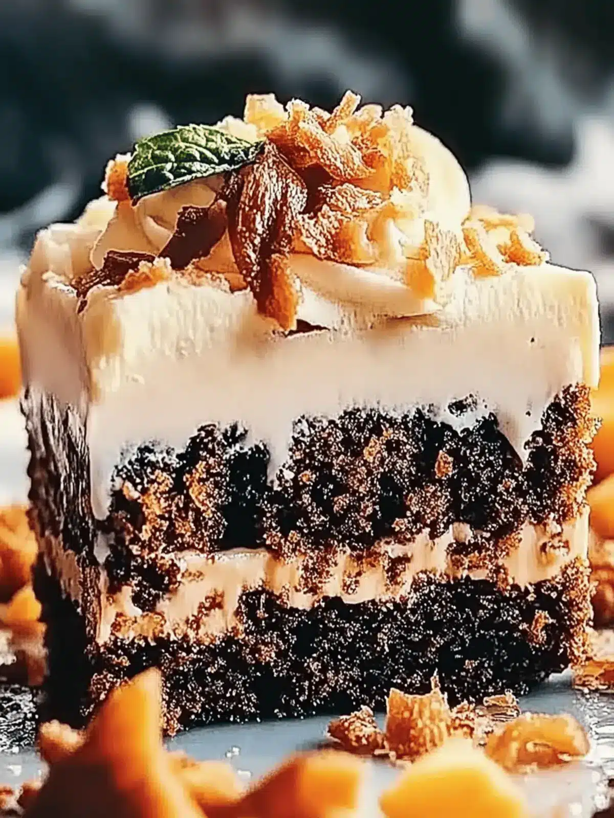 Schokoladenkarottenkuchen mit Frischkäse-Frosting