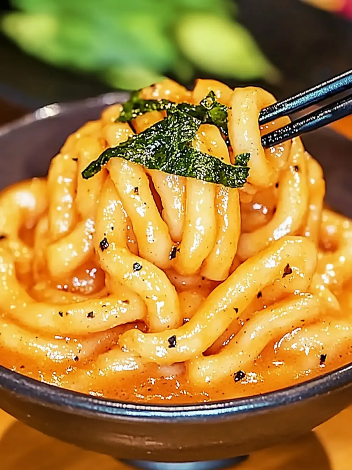 Cremige Gochujang Udon-Nudeln für einen gemütlichen Abend zu Hause