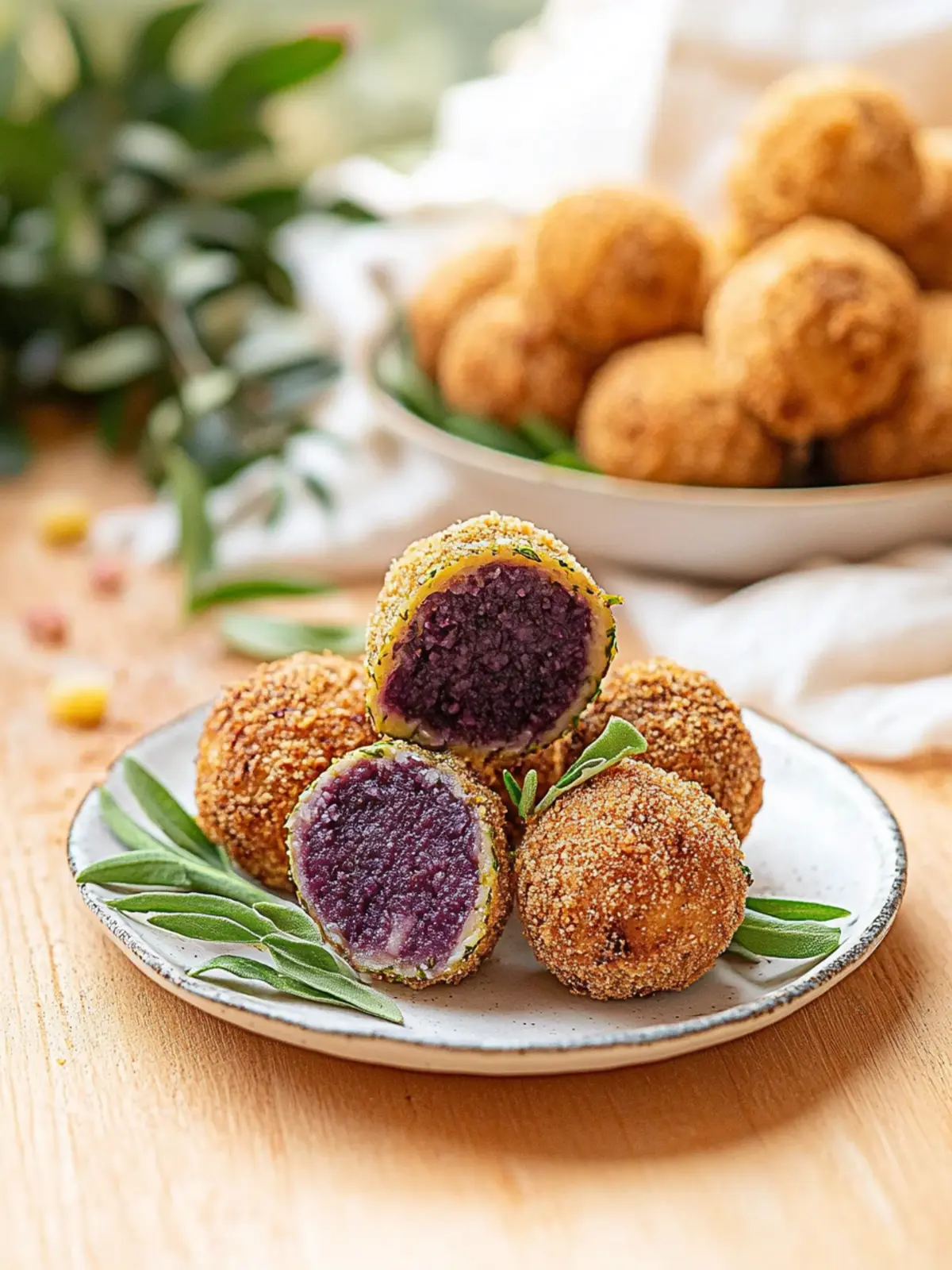 Gebackene rote Kohlknödel