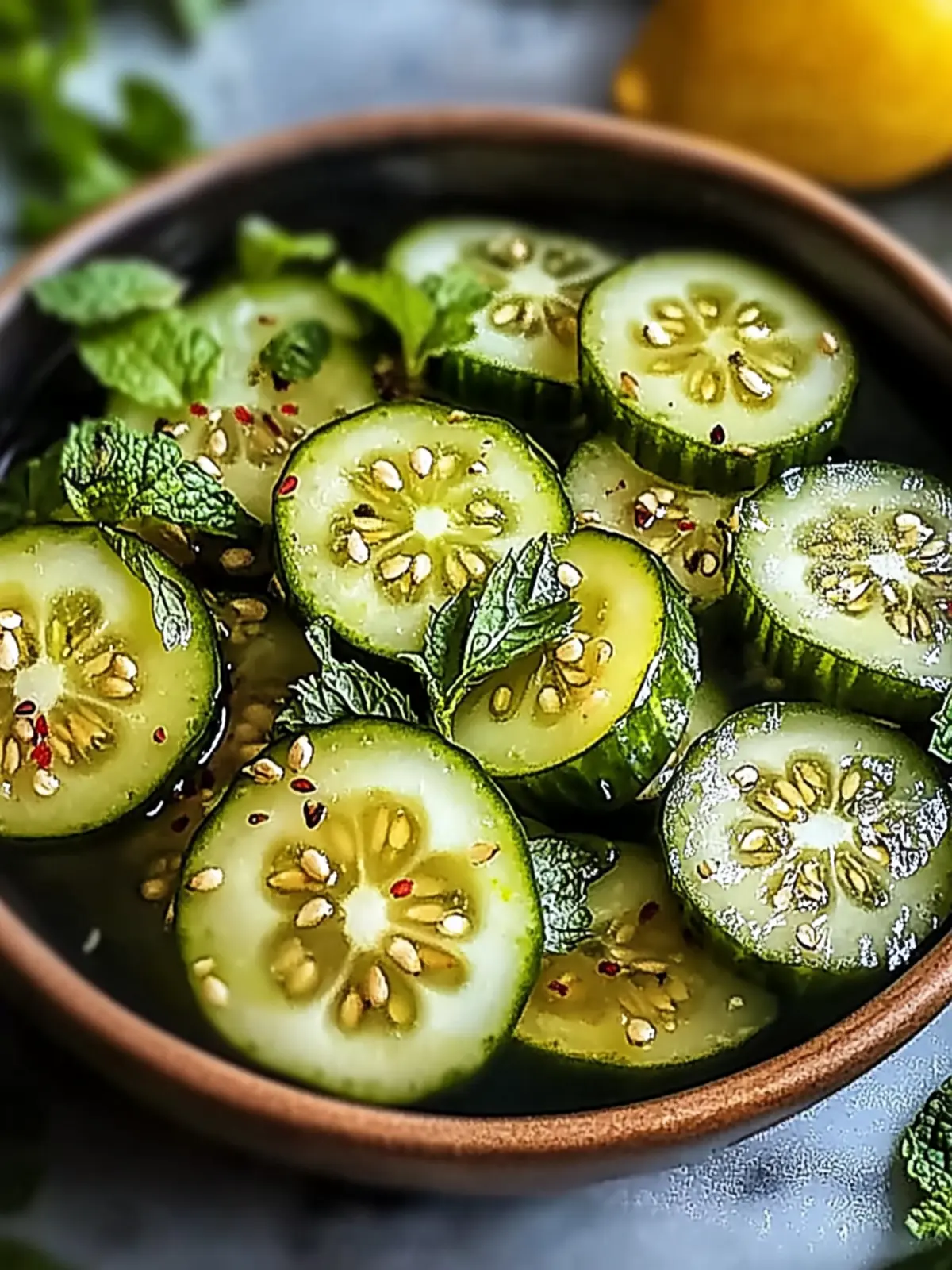 Honig Limetten Gurkensalat