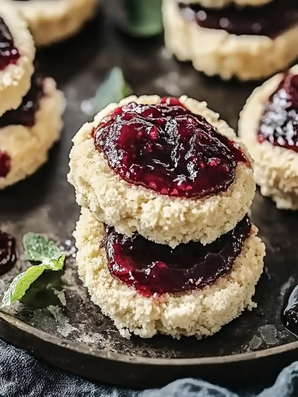 Leckere Streuselkekse mit Marmeladenfüllung